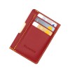Port card din piele naturala, Compartiment buletin, Handway, Premium, Realizat manual